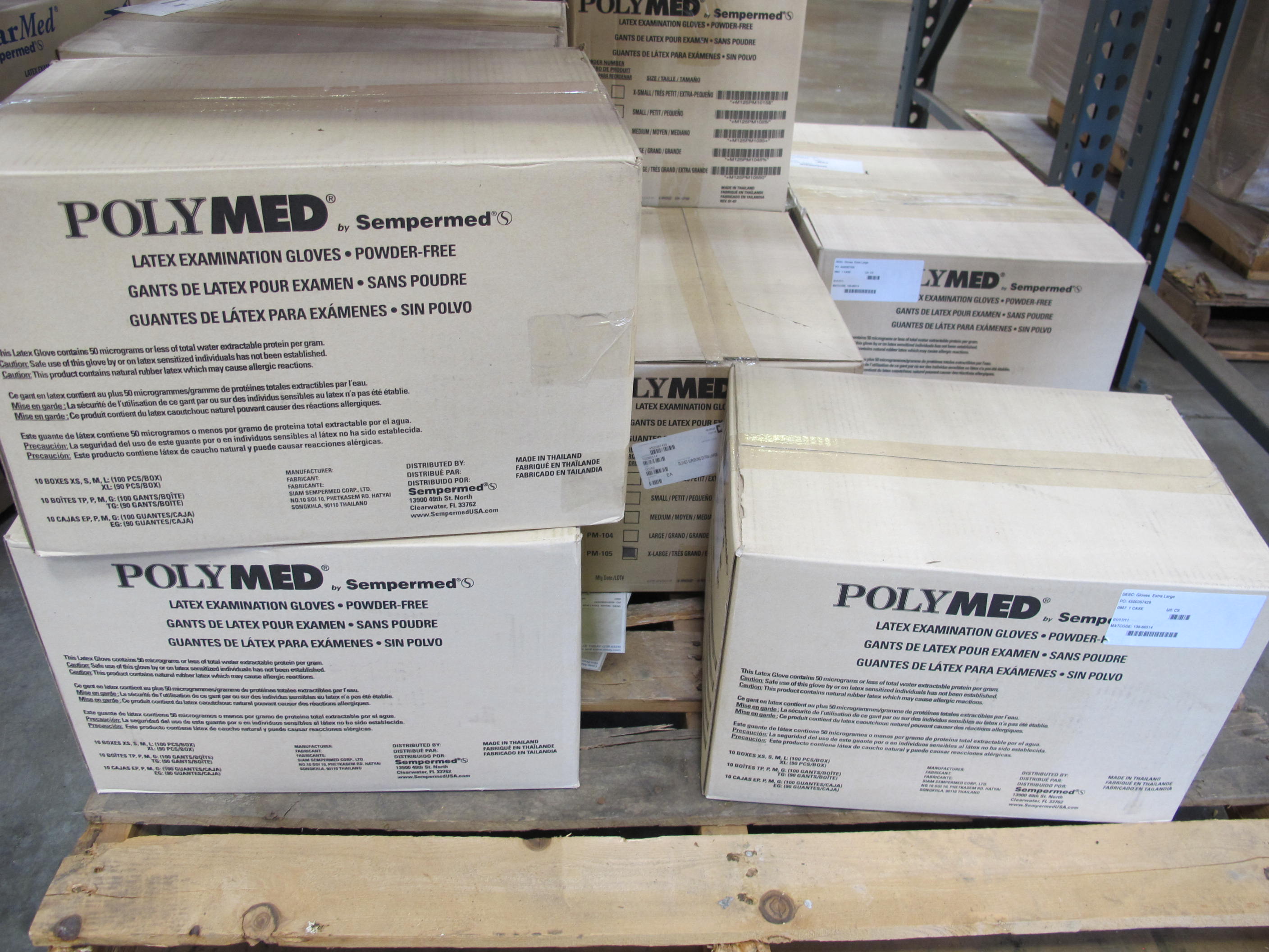 LOT TO INCLUDE: (2) FIXTURES, LIGHTING TYPE, 120 VOLT, HIGH PRESSURE SODIUM LAMP, 150 WATT. PENDANT MOUNTED, PRISMATIC GLASS REFRACTOR, SYMMETRICAL INTEGRAL BALLASTS, WITH LAMP, (20+) GOGGLES, DUST PROTECTION & CHEMICAL SPLASH KIND, CLEAR LENS, (14 BOXES) GLOVES, EXTRA LARGE SIZE, SURGEONS, INCINERABLE KIND, LATEX (7 MIL) MATERIAL, OFF-WHITE COLOR. AMBIDEXTROUS, 10" LENGTH, ROLLED CUFF, ETC.. LOADING & HANDLING FEE $15-4178
